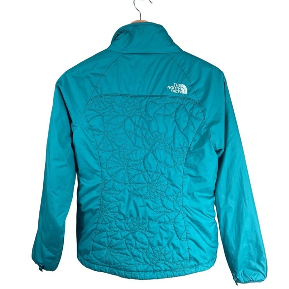 The North Face Puffer Jacket Women's Small Teal Quilted Embroidered - Picture 2 of 10